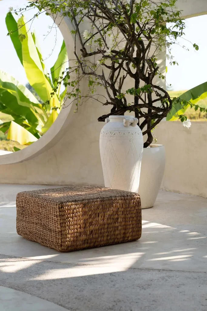 BAZAR BIZAR — Bazar Bizar the-hyacinth-pouffe-square-natural