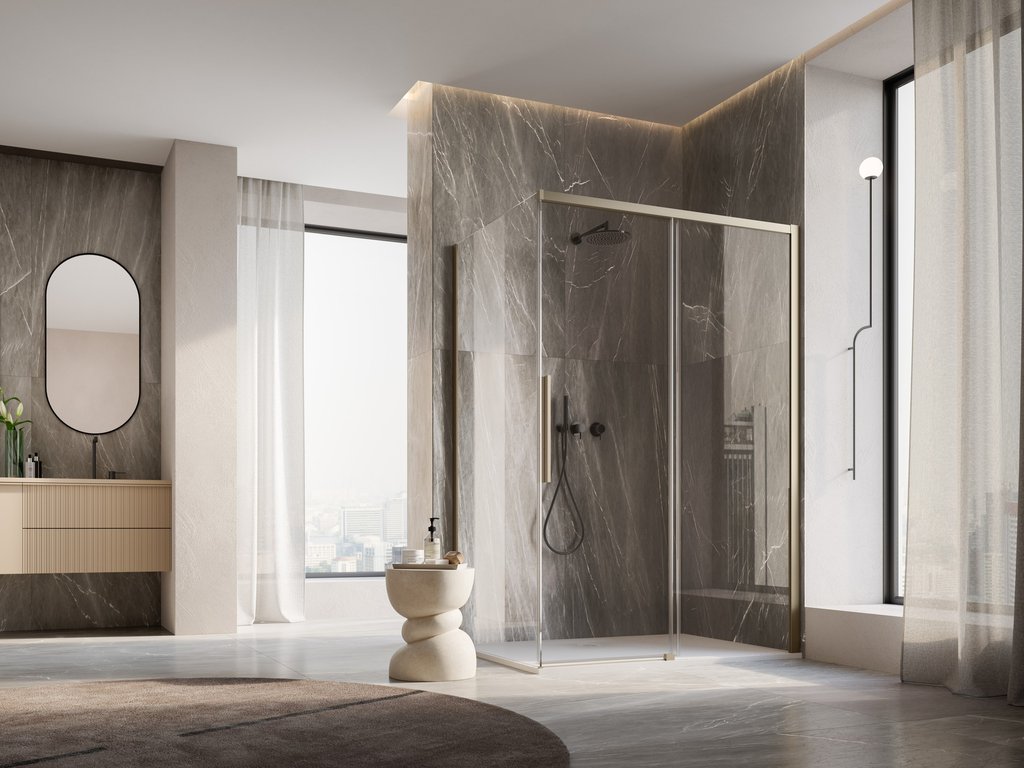 RONAL BATHROOMS — RONAL Bathrooms Collections 2025_ORIANA_Metall_Champagner_Corner